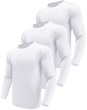 1 x RAW Customer Returns Men s 3-Pack Long Sleeve T-Shirts, UPF 50 UV Quick-drying Functional Shirt Running Shirts, Breathable Long Sleeve Sports Shirt Gym Shirt Outdoor Workout Fitness Top for Men White-3P09-L - RRP €34.99