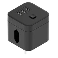 1 x RAW Customer Returns with 2 USB-A and 1 Type-C 5V 3.1A , socket cube with rotating mechanism 2500W 10A , socket adapter for office, home - RRP €31.98