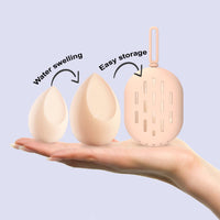 2 x Brand New Makeup Sponge Holder, Shatterproof Eco-Friendly Silicone Beauty Makeup Blender Case for Travel Pack of 2 - RRP €25.16