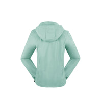 1 x RAW Customer Returns BATHRINS Rain Jacket Women Waterproof Breathable Hiking Jacket Windbreaker Women Lightweight Outdoor Jacket Mesh Lined Cycling Jacket with Hood Light Green, XL  - RRP €40.33