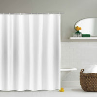 1 x RAW Customer Returns YISURE shower curtain 200x200 white anti-mould, textile polyester fabric shower curtain with magnet for bathtub water-repellent machine washable, width 200 x height 200cm - RRP €18.68