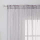 1 x RAW Customer Returns MIULEE Voile Curtain Transparent Curtain Made of Voile Plain Rod Pocket Transparent Living Room Airy Decorative Curtain for Bedroom Set of 2 215 x 140cm H x W , Rod Pocket Grayish Lilac - RRP €21.99