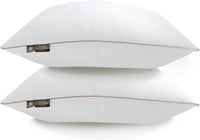 2 x RAW Customer Returns Makimoo pillow 40x70 cm set of 2 with removable bamboo fiber cover, anti-mite and antibacterial sleeping pillow, bed pillow, microfiber, hypoallergenic, super soft pillow - RRP €22.18