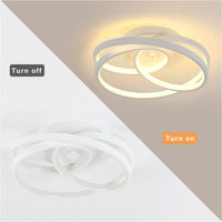 1 x RAW Customer Returns Goeco Ceiling Light Modern, 40W 4500LM LED Ceiling Light, White Creative 3-Ring Design Ceiling Lamps, 3000K Warm Light Acrylic Ceiling Lighting LED for Bedroom, Kitchen, Living Room, Dining Room, Hallway - RRP €38.3