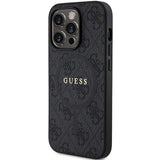 1 x RAW Customer Returns GUESS GUHMP13XG4GFRK Case for iPhone 13 Pro Max 6.7 Black hardcase 4G Collection Leather Metal Logo - RRP €35.29