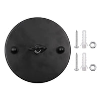 1 x RAW Customer Returns Alnicov 2 PCS Vintage Chandelier Ceiling Plate Hooks Metal Ceiling Rose Hooks Ceiling Canopy for Ceiling Pendant Lights Black  - RRP €20.4