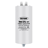 1 x RAW Customer Returns BEEYUIHF starting capacitor 50 F 50 F capacitor 50x108mm 50 60Hz 450VAC with M8 screw for electric motor dryer washing machine CBB60 50uf - RRP €26.4