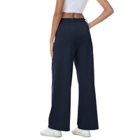 1 x RAW Customer Returns HMIYA Wide Leg Pants Women s Casual Loose Straight Leg High Waist Trousers with Pocket,Navy,M - RRP €36.99