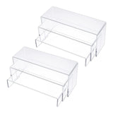 2 x RAW Customer Returns HADIIH Acrylic Display Riser, Clear Rectangle Stand for Display 6 Pack - RRP €32.86