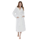 1 x Brand New Joyaria Women s Winter Fleece Bathrobe, Soft, Long, White Hood, XL - RRP €48.99