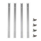 1 x RAW Customer Returns Zeberoxyz 300mm Aluminum T-Track Slider with Screws Double Cut Profile Universal with Pre-Drilled Mounting Holes for Woodworking and Clamps DIY Tools Size 300mm, 4pcs  - RRP €24.0