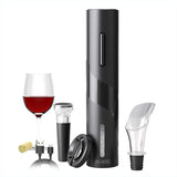 1 x RAW Customer Returns AIKARO Electric Corkscrew Wine Opener Wine Bottle Opener Automatic Bottle Opener, Rechargeable Set  - RRP €23.99