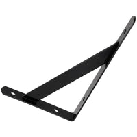 1 x RAW Customer Returns CHUEHKAK 12 Pack Shelf Brackets 90 Degree Shelf Bracket Black Steel Shelf Support 150mm Heavy Duty Bracket with Screws Angle Shelf Bracket Shelf Bracket for Bookshelves, Wall Mounting and Bathroom - RRP €17.04