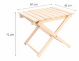 1 x RAW Customer Returns Spec-Wood - Side table wood - DENDRO - small folding table - folding bar table 50x42x42 cm grill table outdoor - mini table - garden table - balcony table - RRP €43.96