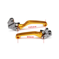 1 x RAW Customer Returns JFG RACING Motorcycle Brake Clutch Levers CNC Folding Pin for RM85 2005-2019 RM125 RM250 2004-2008 YZ80 YZ85 2001-2014 Motocross Gold - RRP €30.99