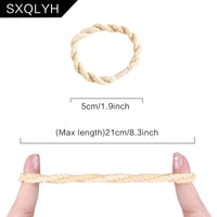 1 x Brand New SXQLYH 16 Pieces Elastic Hair Ties, Hair Bands Fashion Braided Elastic, No Pull or Damage Ponytail Holder for Women Girls Children, Thick and Curly Hair Mixed Color  - RRP €10.75