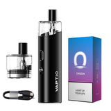 1 x RAW Customer Returns Original VAPTIO Orizon Kit Electronic Cigarette Set 1500 mAh 25 W Starter Set, Vape Pen with 0.6 Ohm Coil 4.0 ml Pod, no E-Liquid no Nicotine Black  - RRP €25.2