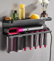 1 x RAW Customer Returns QKTYB Wall Mount Organizer for Dyson Airwrap, 2 in 1 Aluminum Alloy Dyson Airwrap Holder, Hair Curler Curling Hair Dryer Holder Stand Hair Dryer Holder with Adhesive for Home Bathroom Organizer - RRP €39.99