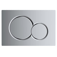 3 x RAW Customer Returns Hibbent flush plate Sigma01 compatible with GEBERIT - chrome plastic for dual flush 1 piece - RRP €162.15