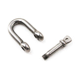 1 x RAW Customer Returns M4 D Shackle 304 Stainless Steel 10 pieces  - RRP €26.4