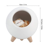 1 x RAW Customer Returns USB Rechargeable Night Light Cat House Lamp Cute Kitten Little Pet House Atmosphere Cat Light Room Decoration for Women Teen Girls 1  - RRP €26.99