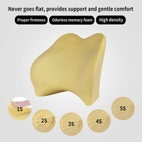 1 x RAW Customer Returns Livtribe lumbar support pillow for car seat, memory foam support pillow for the lower back, ideal lumbar pillow for car seats, office chair, wheelchair beige  - RRP €31.22