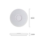 1 x RAW Customer Returns 36 W smart LED ceiling light with remote control and Bluetooth speaker, dimmable, color changing, compatible with Alexa and Google Home, 2800 lm, 40 cm diameter energy class A  - RRP €65.99