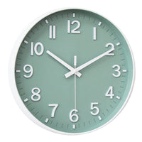 1 x RAW Customer Returns HZDHCLH 30cm Silent Wall Clock Creeping Second with Arabic Numerals without Ticking for Decoration Living Room, Kitchen, Office, Bedroom Green  - RRP €22.99