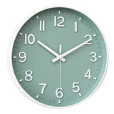 1 x RAW Customer Returns HZDHCLH 30cm Silent Wall Clock Creeping Second with Arabic Numerals without Ticking for Decoration Living Room, Kitchen, Office, Bedroom Green  - RRP €24.22