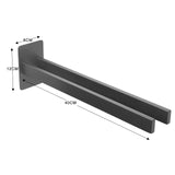 1 x RAW Customer Returns Qiannhee towel holder without drilling 40 cm towel holder black towel holder self-adhesive 304 stainless steel wall-mounted bath towel holder for bathroom kitchen, etc. - RRP €25.98