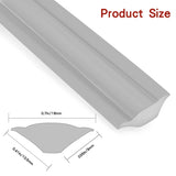 1 x RAW Customer Returns PVC ceiling strips self-adhesive ceiling and wall transition skirting boards ceiling edges for wall edges tile edges grey, 18 x 10 mm  - RRP €21.17