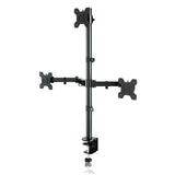 1 x RAW Customer Returns suptek monitor holder 3 monitors triple monitor mount for 13-27 inch flat curved screen swivel tiltable height adjustable THREE monitor arm 80cm rod 10 kg per arm, VESA 75 100mm MD6843 - RRP €50.87