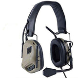 1 x RAW Customer Returns ATAIRSOFT Tactical Headphones Military Standard Shooting Earmuffs Use with PTT Walkie Talkie Radio Airsoft Tactical Headset TAN - RRP €39.98