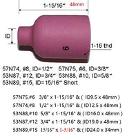 1 x RAW Customer Returns RIVERWELD TIG Gas Lens 45V116 1.6mm 45V64 2.4mm 995795 3.2mm Alumina Nozzle Ceramic Cup Cover Set 57N75 6 57N74 8 53N88 10 53N87 12 Fit for SR WP 17 18 26 TIG Welding Torch 20pcs - RRP €30.16