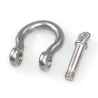 1 x RAW Customer Returns 8pcs M8 D-Bow Ring Shackle Lock 304 Stainless Steel for Heavy Duty Rigging, Towing, Steel Chain Link Shackle - RRP €19.99