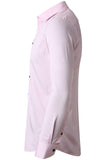 1 x RAW Customer Returns INFlATION Men s Shirt Made of Bamboo Fiber Environmentally Friendly Elastic Slim Fit for Leisure Business Wedding Pure Color Shirt Long Sleeve DE L Label 42 , Pink - RRP €27.14