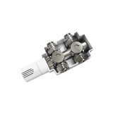 1 x RAW Customer Returns Heilmetz Multiblock Set for radiator connection fitting with thermostat 50mm valve fittings heating accessories corner and straight form wall connection connection set 1 piece, white type 2  - RRP €44.36