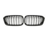 1 x RAW Customer Returns TOPTHAN Suitable for BMW 1 Series F20 F21 2015 2016 2017 2018 2019 Front Kidney Radiator Grille Kidney Black Gloss Radiator Front Double Ribs Grill Left Right - RRP €42.28