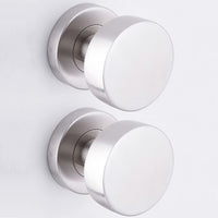 1 x RAW Customer Returns Sempro 2 rotating door knobs round made of V2A stainless steel for outdoor use - RRP €34.87