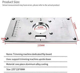 1 x RAW Customer Returns Aluminum Router Table Insert Plate, Practical, Save Effort, Trim Router Tables Plates Woodworking Flip Trimming Board For Woodworking Bench Attach - RRP €12.85