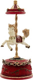 1 x Brand New HAES DECO - Music box horse - Size 12x22 cm - Color white - Material polyresin - Christmas figure, Christmas decoration - RRP €30.0