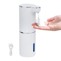 1 x RAW Customer Returns Aolkee Automatic Soap Dispenser 300 ml, Electric Soap Dispenser with USB Touchless, Hand Soap Dispenser for Kitchen Bathroom Hotel, 3 Levels Volume Control - RRP €23.86