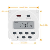 1 x RAW Customer Returns XTVTX Digital LCD Timer, Programmable, CN101A DC 12V, Digital LCD Liquid Crystal Display Power Weekly Timer Control Relay Switch with White Waterproof Cover - RRP €13.1