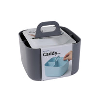 1 x RAW Customer Returns BLUE GINKGO Multipurpose Storage - Stackable Plastic Caddy with Handle Craft Caddy, Desk Caddy, Art Organizers and Containers, Makeup Caddy Square - Gray - RRP €18.62