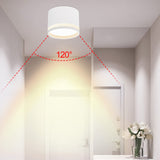 1 x RAW Customer Returns KYOTECH LED surface-mounted spot flat 230V 84x65mm surface-mounted incl. 6W GX53 bulb warm white 3000K 550LM ceiling surface-mounted spotlight round LED surface-mounted spot light for bathroom, dining room, corridor - RRP €20.99