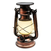 1 x RAW Customer Returns Shopeco SOLARIS LED solar lantern camping light dimmable metal housing in copper retro design replaceable battery warm white with USB-C charging function - RRP €29.23