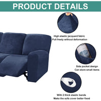 1 x RAW Customer Returns Recliner Cover for 3 Seater, 8 Piece Armchair Cover, Non-Slip 3 Seater Chair Cover, Soft Washable Furniture Protector Liner Cover with Side Pocket - RRP €81.43