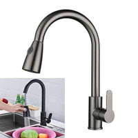 1 x RAW Customer Returns Pull out kitchen sink faucet mixer taps single lever 3 8 connection hoses - RRP €27.73