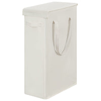 1 x RAW Customer Returns Chrislley Slim Laundry Basket with Lid 58L Tall Thin Laundry Basket Breathable Foldable Tall Narrow Laundry Bag Large Storage Basket Waste Bin for Laundry Bedroom Beige - RRP €25.99