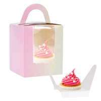 7 x Brand New TSLBW 20pcs Individual Cupcake Boxes, Individual Cupcake Boxes with Window, Individual Cake Boxes with Window for Wedding, Party and Gift, Small Cake Treat Boxes - RRP €142.8